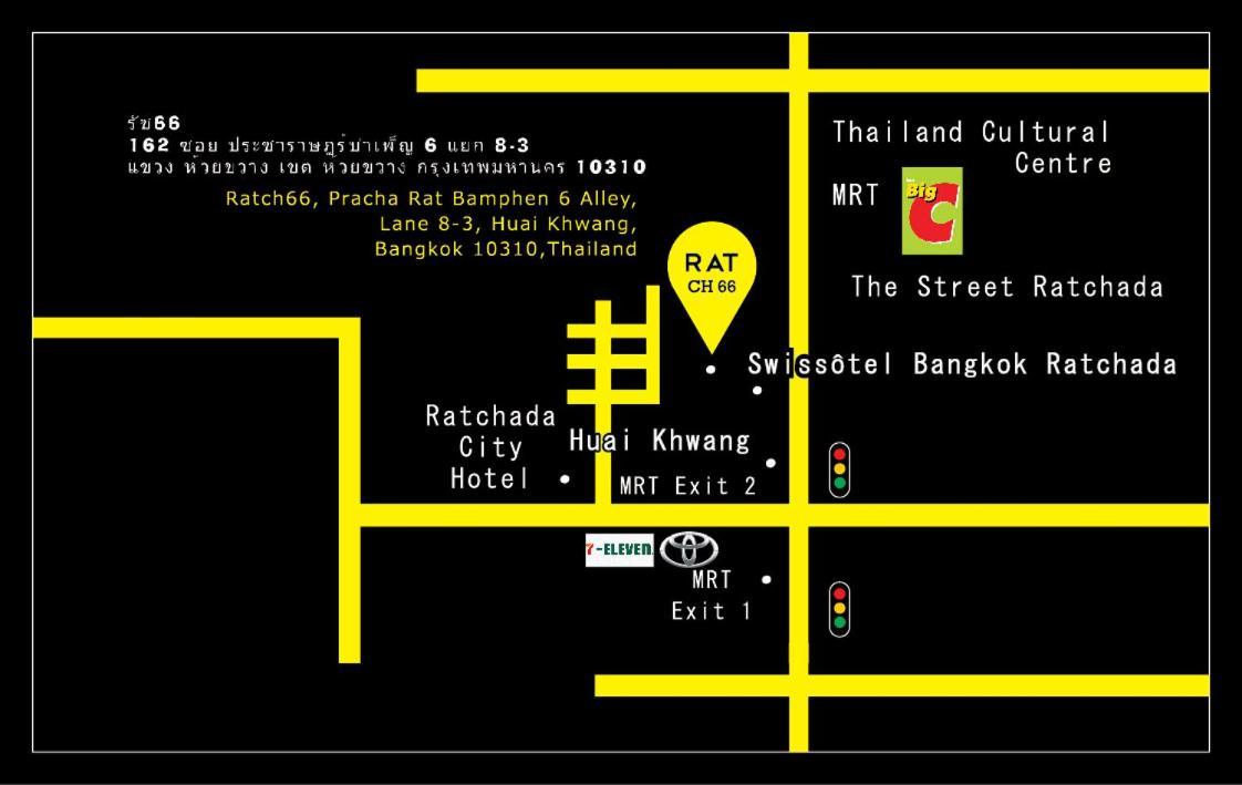 Hotel Ratch66 Huai Khwang Mrt Bangkok Exterior foto